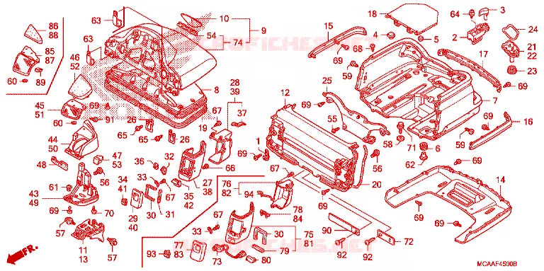 COFFRE Honda MOTO 1800 GOLD-WING 2007  GL18007