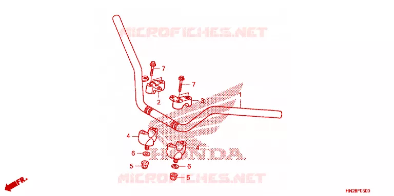 GUIDON Honda ATV 500 FOURTRAX 2009  TRX500FA9