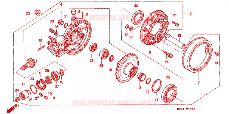 COUPLE CONIQUE Honda MOTO 1500 GOLD-WING 1993  GL1500AP