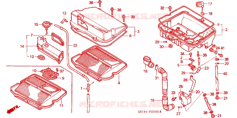 FILTRE A AIR Honda MOTO 1500 GOLD-WING 1993  GL1500AP