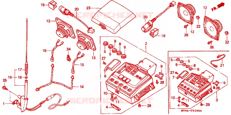 RADIO Honda MOTO 1500 GOLD-WING 1993  GL1500AP
