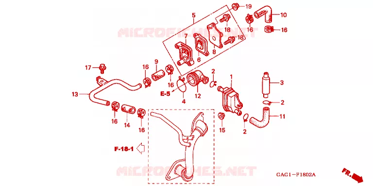 SOUPAPE D'AIR Honda SCOOTER 50 GYRO 2004  TC504_W