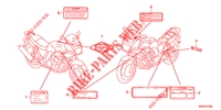 ETIQUETTE DE PRECAUTIONS (CB400S/SA) pour Honda CB 400 SUPER BOL D\'OR ABS VTEC REVO Half cowl attachment two-tone main color de 2012