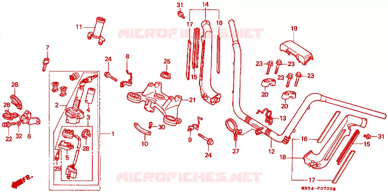 GUIDON Honda MOTO 1500 GOLD-WING 1988  GL1500J