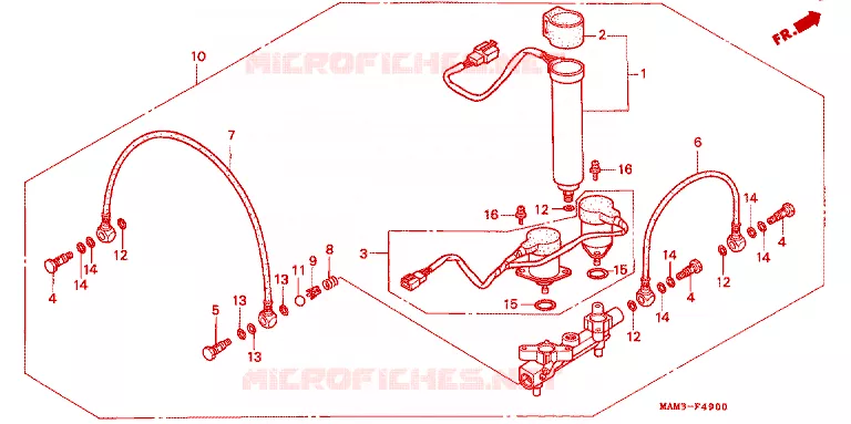 DISTRIBUTEUR D'AIR Honda MOTO 1500 GOLD-WING 1995  GL1500AS