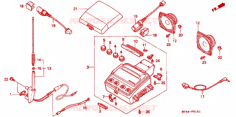 RADIO Honda MOTO 1500 GOLD-WING 1993  GL1500IP