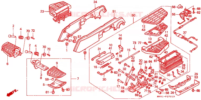 REPOSE PIED Honda MOTO 1500 GOLD-WING 1995  GL1500SES