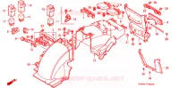 GARDE BOUE ARRIERE pour Honda GL 1500 GOLD WING SE de 1998