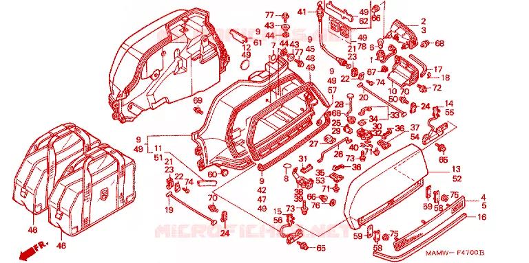 SACOCHE Honda MOTO 1500 GOLD-WING 1998  GL1500SEW