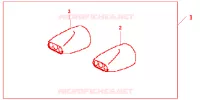 EMBOUT D'ECHAPPEMENT OVAL pour Honda GL 1800 GOLD WING ABS de 2011