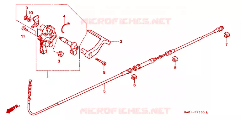 FREIN DE PARKING Honda SCOOTER 50 GYRO 2005  TC505