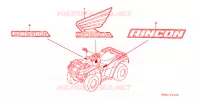 AUTOCOLLANTS pour Honda FOURTRAX 650 RINCON de 2005