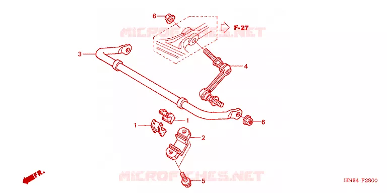 BARRE ANTI ROULIS Honda ATV 650 FOURTRAX 2005  TRX650FA5