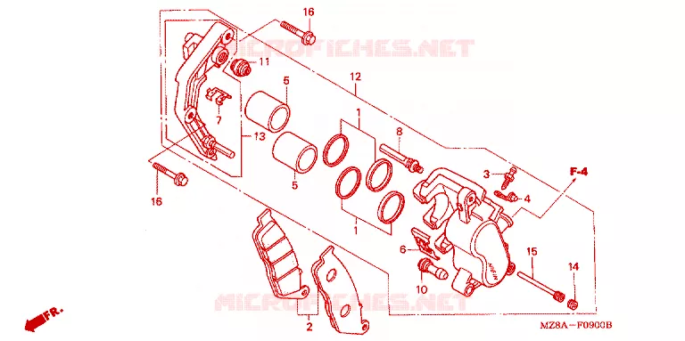 ETRIER DE FREIN AVANT Honda MOTO 600 SHADOW 2002  VT600CD2