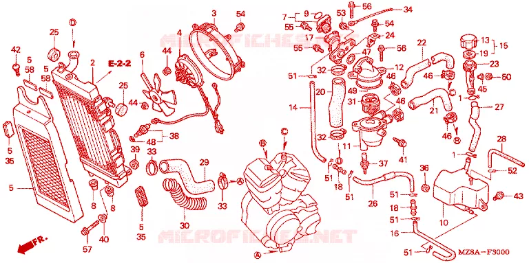 RADIATEUR Honda MOTO 600 SHADOW 2002  VT600CD2