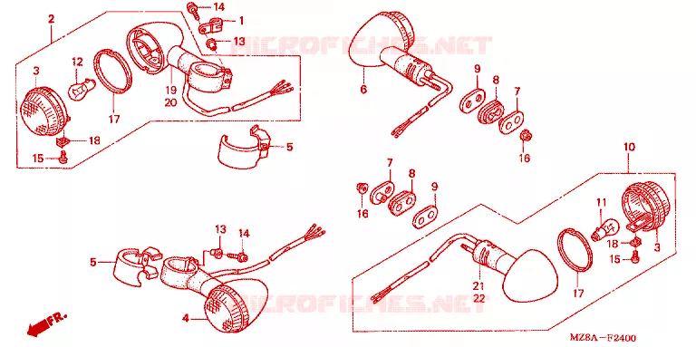 CLIGNOTANT Honda MOTO 600 SHADOW 2002  VT600CD2