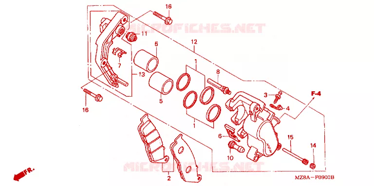 ETRIER DE FREIN AVANT Honda MOTO 600 SHADOW 2002  VT600CD2