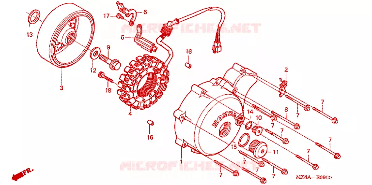 ALTERNATEUR Honda MOTO 600 SHADOW 2003  VT600CD3