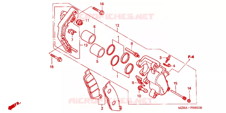 ETRIER DE FREIN AVANT Honda MOTO 600 SHADOW 2003  VT600CD3