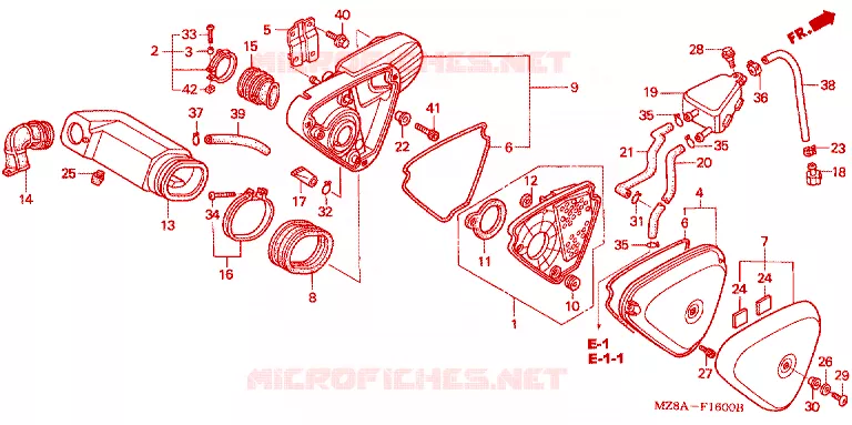 FILTRE A AIR Honda MOTO 600 SHADOW 2003  VT600CD3