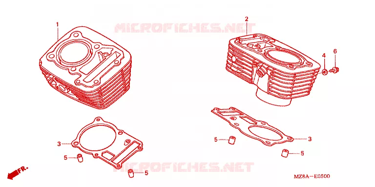 CYLINDRE Honda MOTO 600 SHADOW 2003  VT600CD3