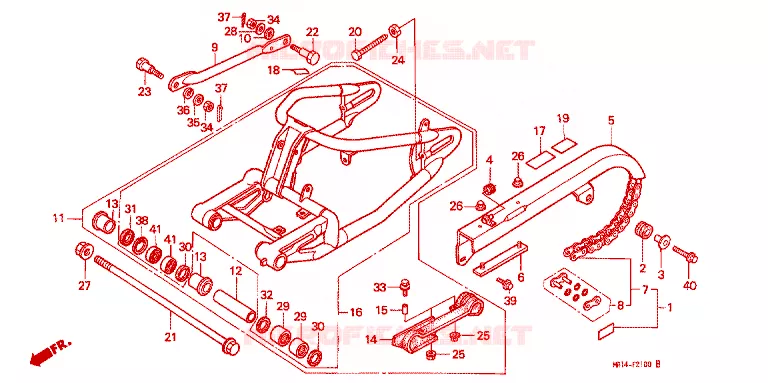 BRAS OSCILLANT Honda MOTO 600 SHADOW 1993  VT600CP