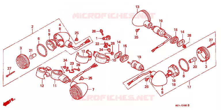 CLIGNOTANT Honda MOTO 600 SHADOW 1993  VT600CP