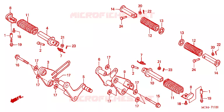 REPOSE PIED Honda MOTO 750 SHADOW 2001  VT750DC1_A
