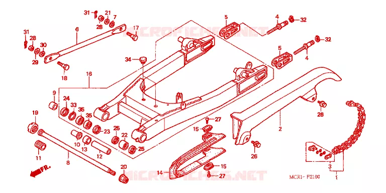 BRAS OSCILLANT Honda MOTO 750 SHADOW 2002  VT750DC2_A