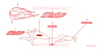 AUTOCOLLANTS pour Honda SHADOW VT 750 SPIRIT D de 2003
