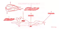 AUTOCOLLANTS pour Honda SHADOW VT 750 SPIRIT D de 2003