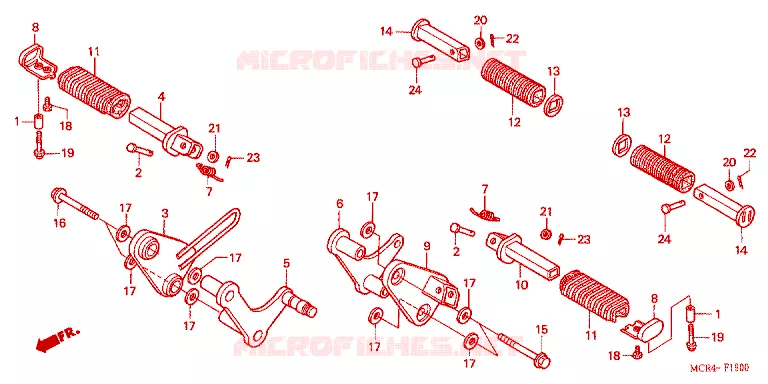 REPOSE PIED Honda MOTO 750 SHADOW 2006  VT750DCB6_A