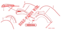 EMBLEME pour Honda VTX 1800 S1 Silver crankcase de 2004