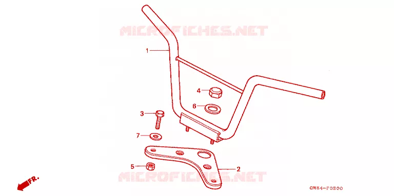 GUIDON Honda MOTO 50 Z50 1998  Z50RW
