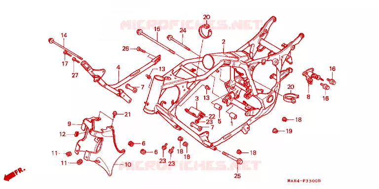 CADRE Honda MOTO 1100 SHADOW 1995  VT1100CS