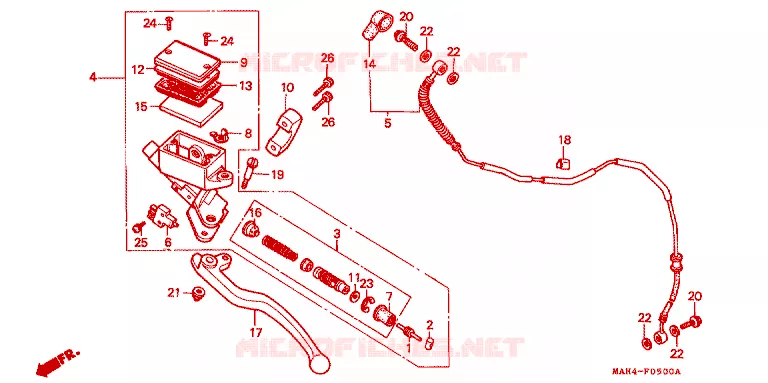 MAITRE-CYLINDRE Honda MOTO 1100 SHADOW 1995  VT1100CS