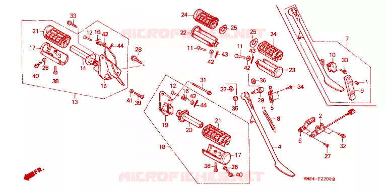 REPOSE PIED Honda MOTO 1100 SHADOW 1992  VT1100CN