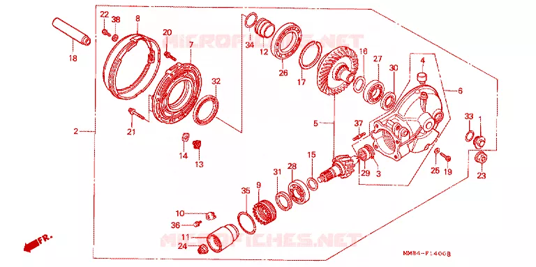 COUPLE CONIQUE Honda MOTO 1100 SHADOW 1993  VT1100CP