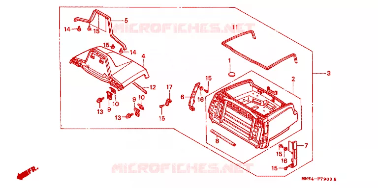 TOP CASE Honda MOTO 1500 GOLD-WING 1990  GL1500IL