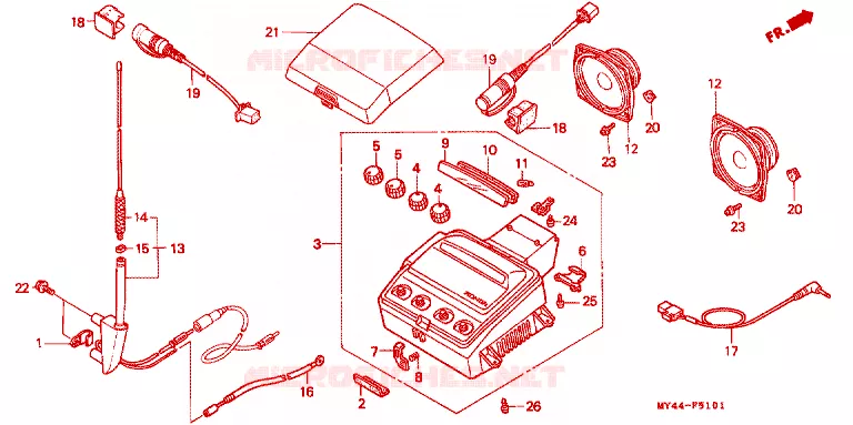 RADIO Honda MOTO 1500 GOLD-WING 1993  GL1500IP