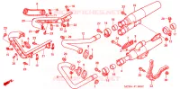 SILENCIEUX D'ECHAPPEMENT pour Honda VT 1100 SHADOW C2 SABRE de 2001
