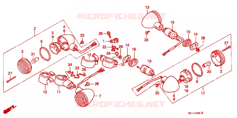 CLIGNOTANT Honda MOTO 600 SHADOW 1994  VT600CDR