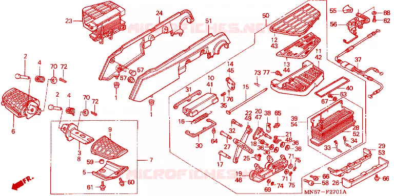 REPOSE PIED Honda MOTO 1500 GOLD-WING 1990  GL1500SEL