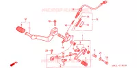 PEDALE pour Honda CB 750 BLACK de 1992