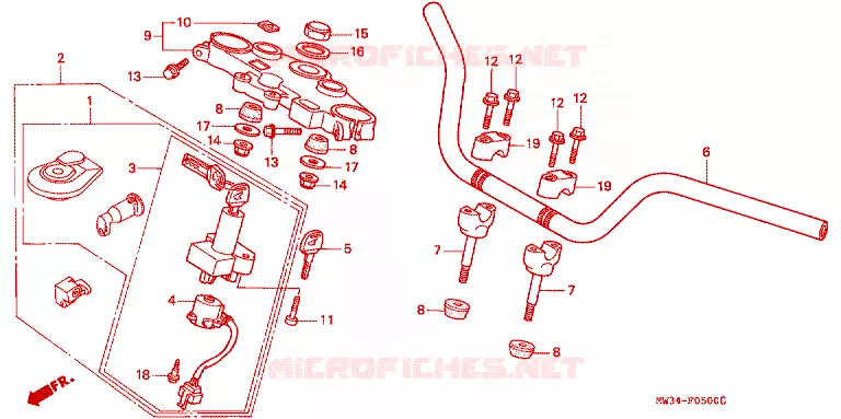GUIDON Honda MOTO 750 CB 1994  CB750P