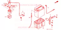 BATTERIE pour Honda CB 750 NIGHTHAWK de 1996