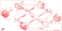 CLIGNOTANT pour Honda CB 750 NIGHTHAWK de 1997