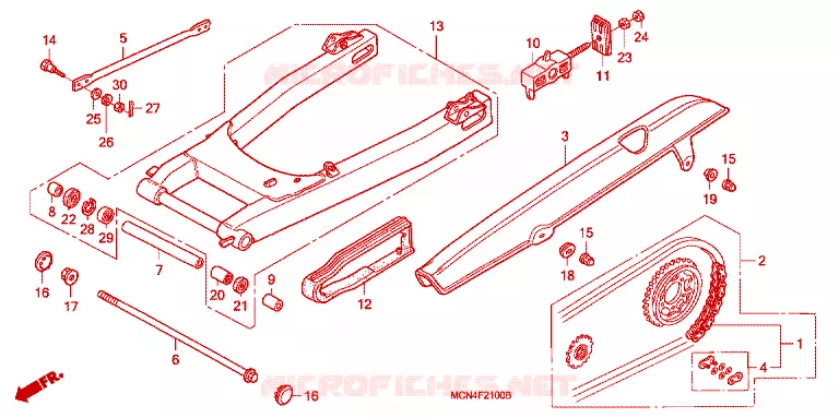 BRAS OSCILLANT Honda MOTO 750 CB 2000  CB750Y