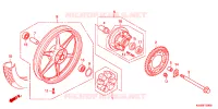 ROUE ARRIERE pour Honda CB 110 Front brake drum de 2015