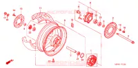 ROUE ARRIERE pour Honda CBR 600 F4 de 2001